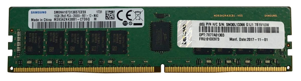 LENOVO 4ZC7A08709 TruDDR4 32GB 2933 Mhz 2RX4 1.2V RDIMM Thinksystem